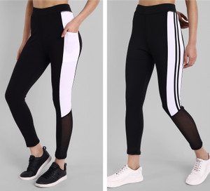 kronmenien color block women black tights