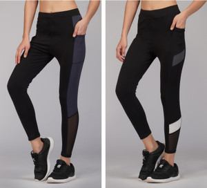 kronmenien color block women black tights
