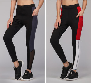 kronmenien color block women black tights