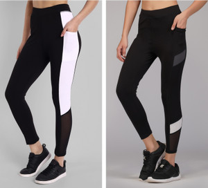 kronmenien color block women black tights