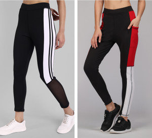 kronmenien color block women black tights