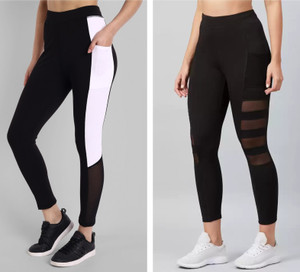 kronmenien color block women black tights