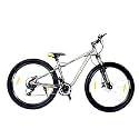 KROSS Unisex Mount Racer Front Lock Suspension Dual Disc 29T Steel Frame Cycle (21 Gear, Grey) Frame - 17 Inches