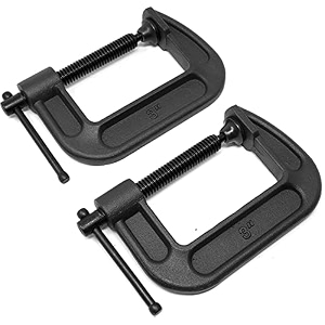 krost 3 inch industrial heavy duty g clamp c type antirust universal clamping tool for woodworking and diy maximum opening size 75mm 2pcs