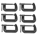 KROST 3” inch Industrial Heavy Duty G Clamp C Type Anti‑rust Universal Clamping Tool for woodworking and DIY Maximum Opening size 75mm (2PCS)