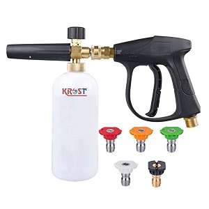 krost pressure washer gun  foam lance  foam cannon adjustable jet wash quick release 5 pressure washer nozzles foam spray gun with 5 nozzles