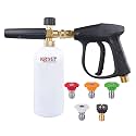 KROST Pressure Washer Gun | Foam Lance | Foam Cannon Adjustable Jet Wash Quick Release 5 Pressure Washer Nozzles. (Foam Spray Gun with 5 nozzles)