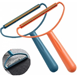 mini portable manual lint remover reusable lint remover for clothes and carpet hair remover for couch multicolor pack of 2