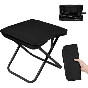 krymex folding stool mini outdoor camping chair portable small foldable lightweight hunting seat with zippered carrying bag slacker chairs-multicolor number of items 1