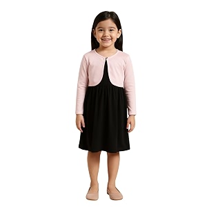 kryptic kids girls cropped length cotton shrug  soft lightweight open front layer for stylish everyday wear casual outfits