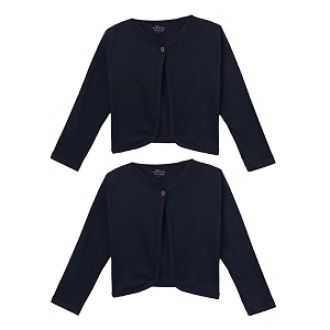 kryptic kids girls regular length cotton shrug  pack of 2 soft lightweight open-front layers for stylish everyday wear and casual outfits