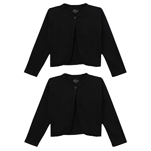 kryptic kids girls regular length cotton shrug  pack of 2 soft lightweight open-front layers for stylish everyday wear and casual outfits