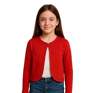 kryptic kids girls regular length cotton shrug  soft lightweight open front layer for stylish everyday wear casual outfits