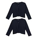 KRYPTIC Kids Girls Regular Length Cotton Shrug – Pack of 2 Soft, Lightweight Open-Front Layers for Stylish Everyday Wear and Casual Outfits.