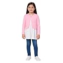 KRYPTIC Kids Girls Regular Length Cotton Shrug – Soft Lightweight Open Front Layer for Stylish Everyday Wear Casual Outfits