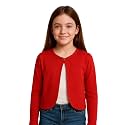 KRYPTIC Kids Girls Regular Length Cotton Shrug – Soft Lightweight Open Front Layer for Stylish Everyday Wear Casual Outfits