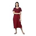 KRYPTIC Womens Pure Cotton Printed Maxi Nightdress