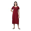 KRYPTIC Womens Pure Cotton Printed Maxi Nightdress