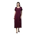 KRYPTIC Womens Pure Cotton Printed Maxi Nightdress