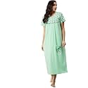 KRYPTIC Womens Pure Cotton Printed Maxi Nightdress
