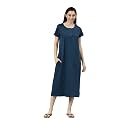 KRYPTIC Womens Pure Cotton Printed Maxi Nightdress