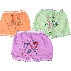 krystle kid39s boy39s girl39s cotton bloomer pack of 3 multicolor