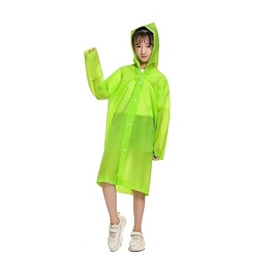 Krystle Kids Plain Hooded Raincoat with School