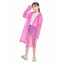 Krystle Kids Plain Hooded Raincoat with School