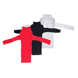 krystle kids winter black sweater high neck