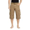 Krystle Mens Cotton Cargo Capri Shorts Below