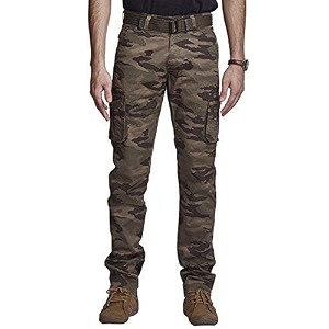 Krystle Mens Relaxed-Fit Cargo Pants Multi Pocket