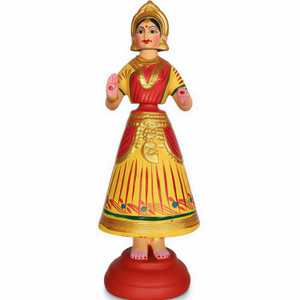 krystow traditional indian dancing doll decorative showpiece  -  35 cm