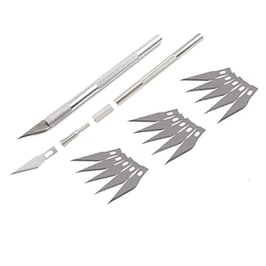 krytonedetail pen knife interchangeable sharp blades for carving amp mat cutting paper cardboard thermocol cutting 1pcs knife with 15pcs blade