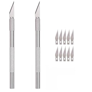 krytonedetail pen knife interchangeable sharp blades for carving amp mat cutting paper cardboard thermocol cutting 2pcs knife with 10pcs blade