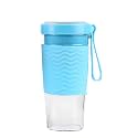 450 ML Electric Outdoor Cup, Food Grade Plastic Portable Multifunctional Juicer, Crush Ice Juice Cup, Rechargeable Usb Juicer Cup,200 Watts (BLUE)