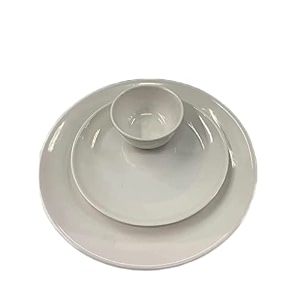 unbreakbale white full serving plate white quarter plate and bowl set 3 pcs 1053939 quater 75 inch bowl 35 inch whte