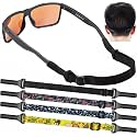 KSACLE Adjustable Glasses Strap, Upgrade 4 Pack No Tail Eyeglass Straps, Universal Fit Rope Eyewear Retainer, Sport Unisex Sunglass Retainer Holder Strap for Men, Women and Kids (Mix, 8-13 inch)