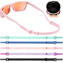 KSACLE Adjustable Glasses Strap, Upgrade 5 Pack No Tail Eyeglass Straps, Universal Fit Rope Eyewear Retainer, Sport Unisex Sunglass Retainer Holder Strap for Men, Women and Kids (Kids, 7-11 inch)
