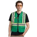 A-KSAFETY High Visibility Safety Vest for Men Women with Pockets and Zipper
