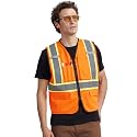 A-KSAFETY High Visibility Safety Vest for Men Women with Pockets and Zipper