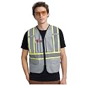 A-KSAFETY High Visibility Safety Vest for Men Women with Pockets and Zipper