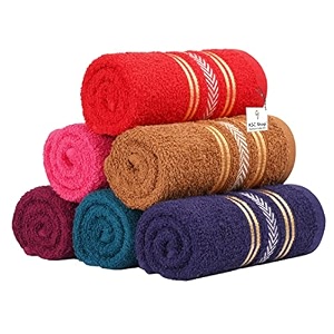 cotton 390 gsm santino gold hand towel 16 x 24 inches multicolor set of 6 13 x 21 inch