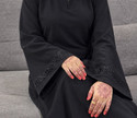 KSCOLLECTION Cotton Silk Self Design Abaya With