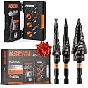 KSEIBI 598240 Industrial Grade Unibit 3-Pieces Step Drill Bits Set