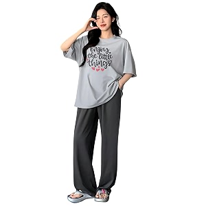 KSHS Printed Round Neck Short Sleeve Nightsuit