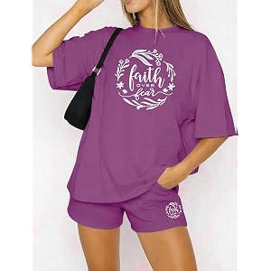 KSHS Womens Cotton Printed Night Suit Set