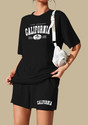 kshs Women Printed Pink Top & Shorts Set