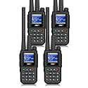 KSUN POC Radio with SIM Cards, Global Walkie Talkies Handheld Radios, Unlimited Range Cellular Network Rechargeable Push to Talk Over for Adults Hiking, 4 Pack CT80