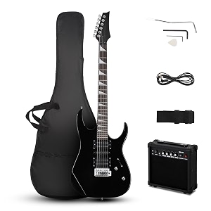 ktaxon 3934 electric guitar with 20watt amp for beginners black