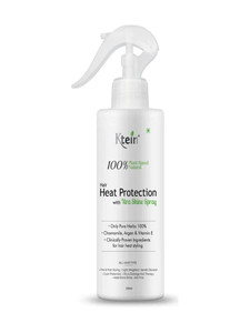 ktein 100 plant based natural hair heat protection with xtra shine spray hair styler 200 ml